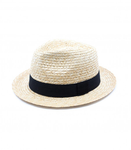 trilby paja cinta negro trilby paja cinta negro